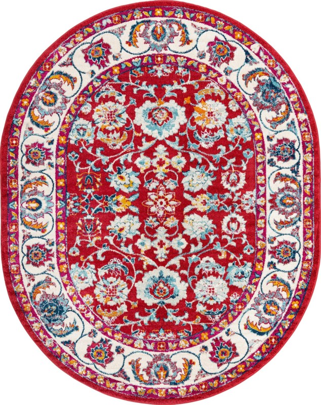 7' 10 x 10' Aspen · Border rug, magenta