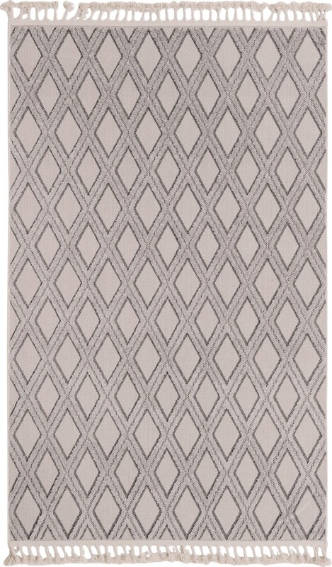 5' 3 x 8' Goshen · Diamond rug, sandy beige and gray