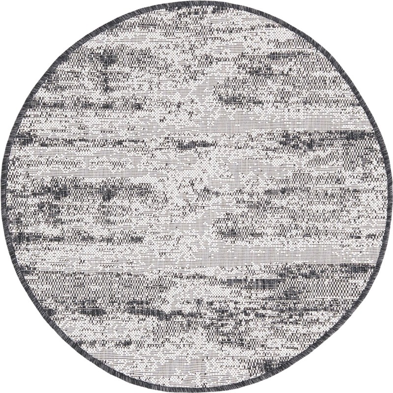 3' x 3' Henley · Abstract Outdoor Rug, charcoal