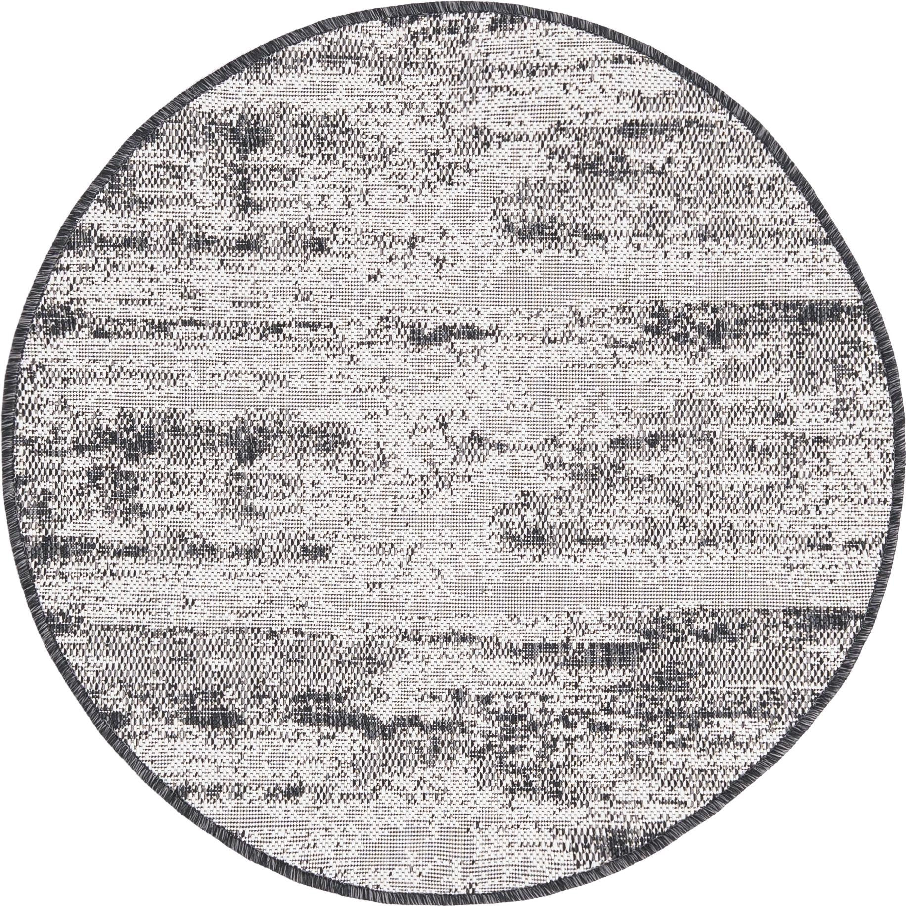 3' x 3' Henley · Abstract Outdoor Rug, charcoal