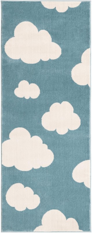 Abbot · Pictoral rug, sky blue