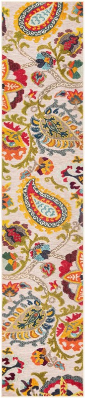 2' 7 x 12' Woolley · Floral / botanical Outdoor Rug, multi beige