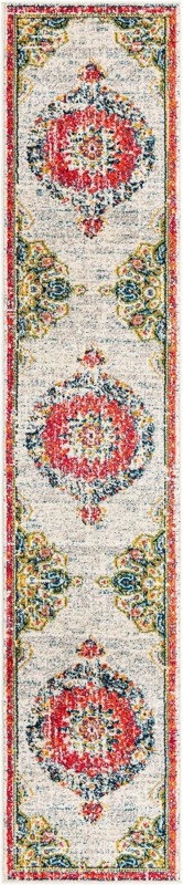 2' 7 x 13' Amberley · Border rug, ivory