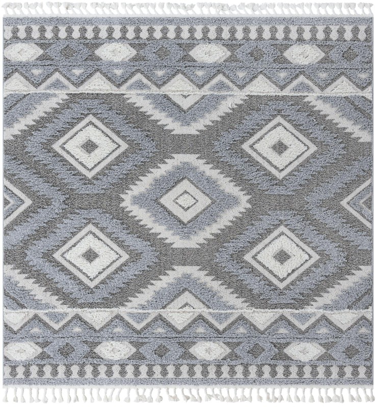Bernard · Border rug, gray