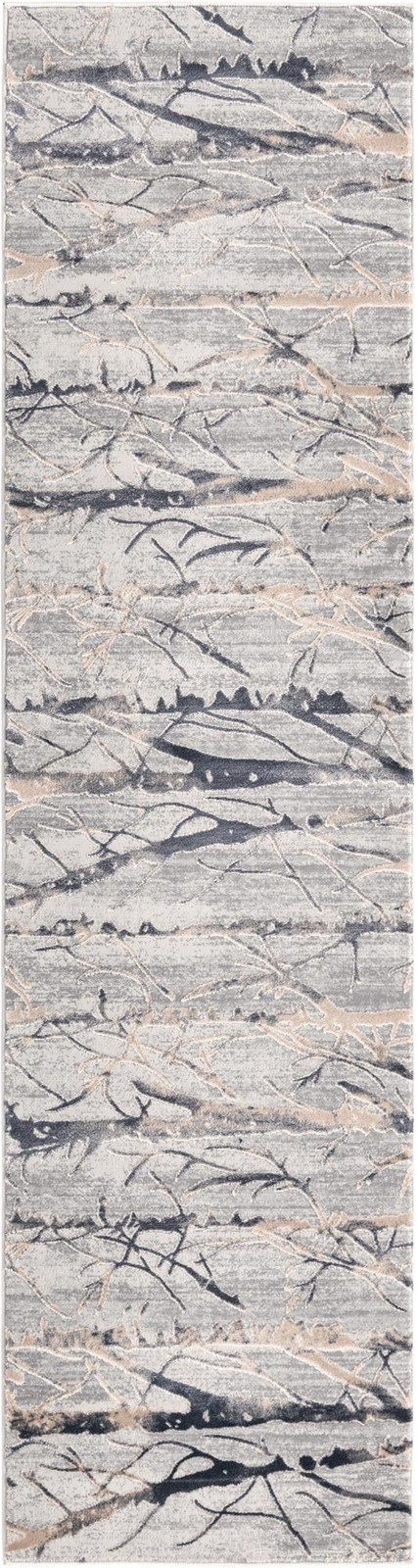 2' x 6' Zane · Floral / botanical rug, gray