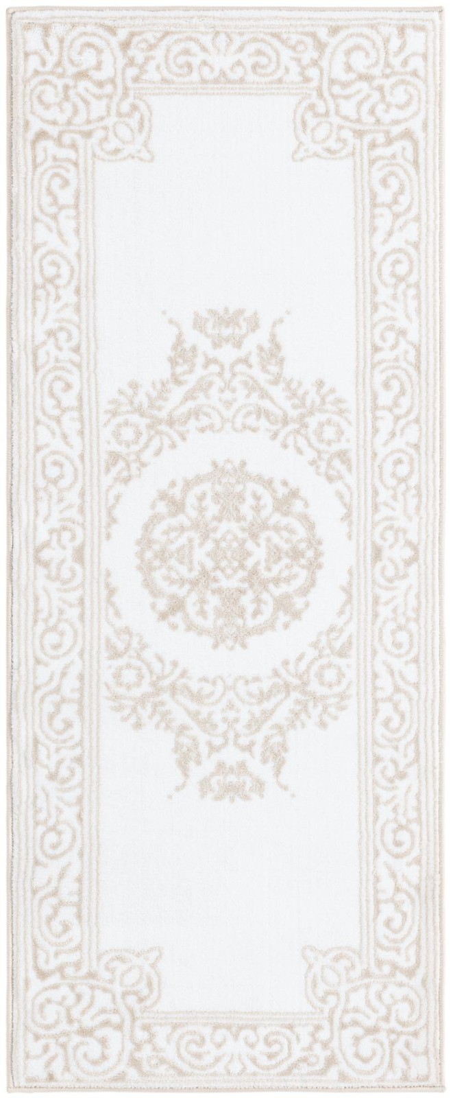 2' x 5' Thistle · Border rug, snow white