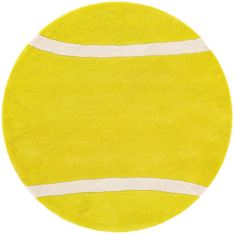 4' 1 x 4' 1 Thornfield · Lines Wool Rug, yellow