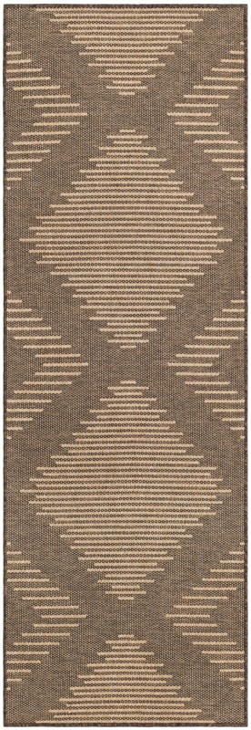 Alger · Geometric diamond rug, brown and natural