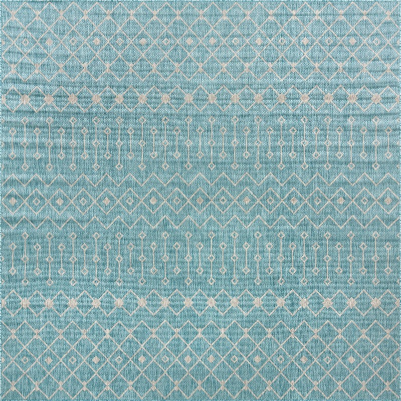 10' 8 x 10' 8 Kearney · Diamond Outdoor Rug, aqua