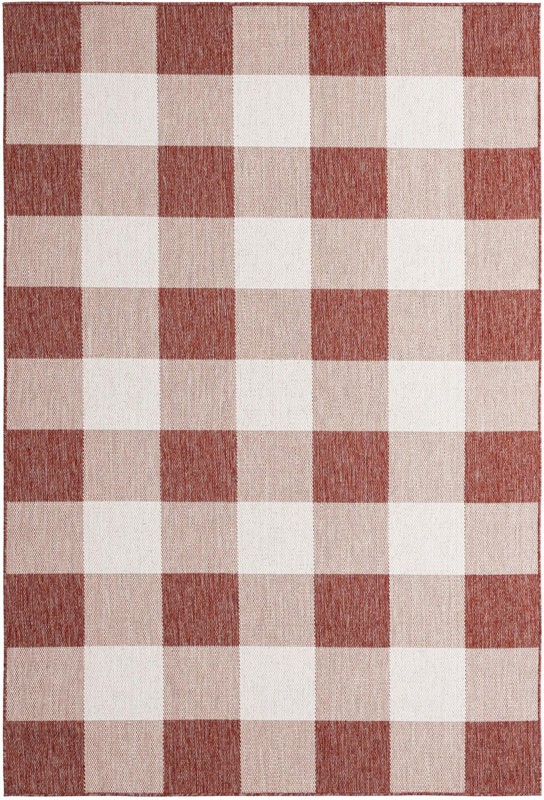 Ramona · Gingham Outdoor Rug, red