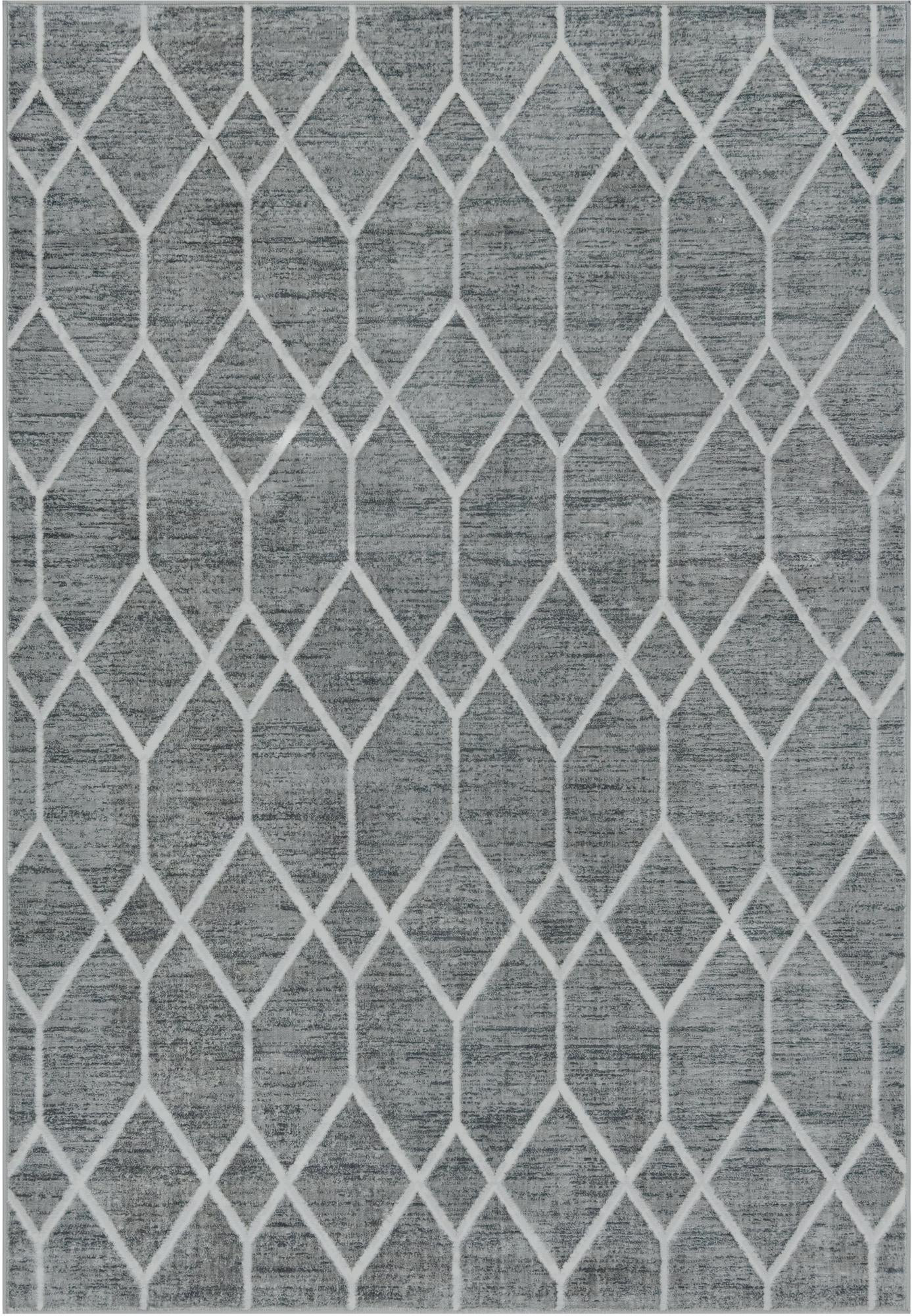 6' x 9' Thatcher · Diamond rug, grey