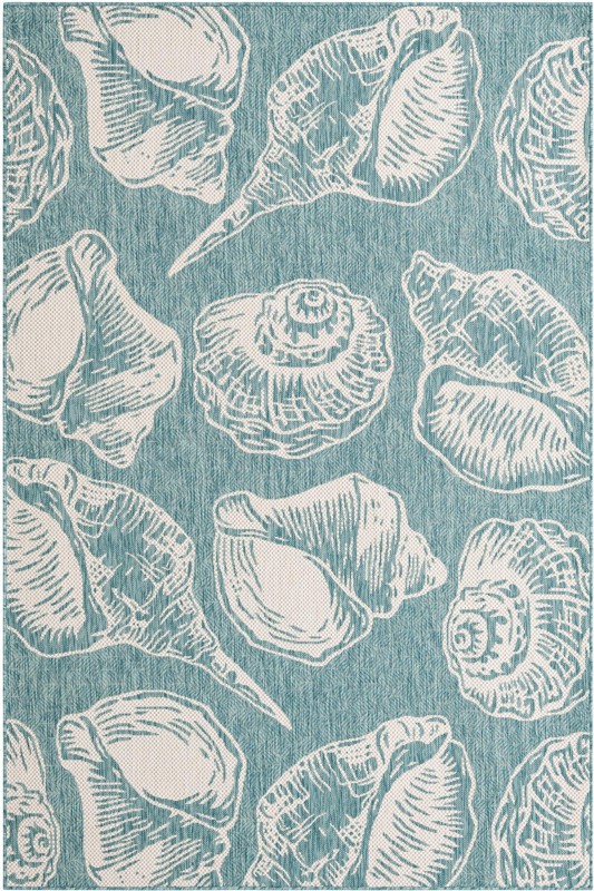 6' x 9' Arcata · Pictoral Outdoor Rug, aqua
