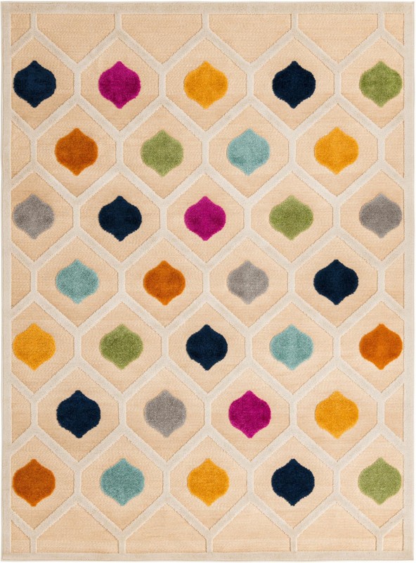 7' x 10' Raleigh · Geometric Outdoor Rug, beige