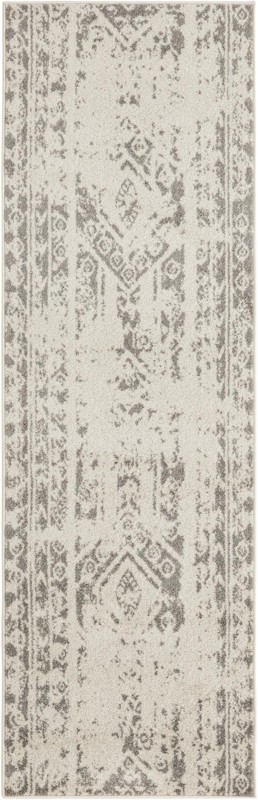2' 7 x 10' Underhill · Border rug, ivory and gray