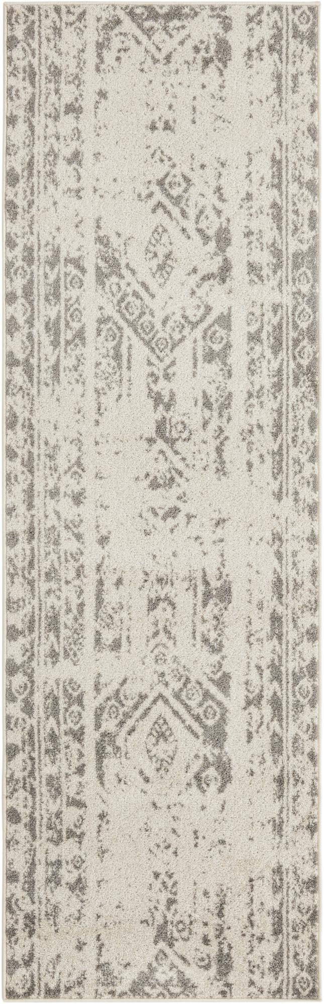 2' 7 x 10' Underhill · Border rug, ivory and gray