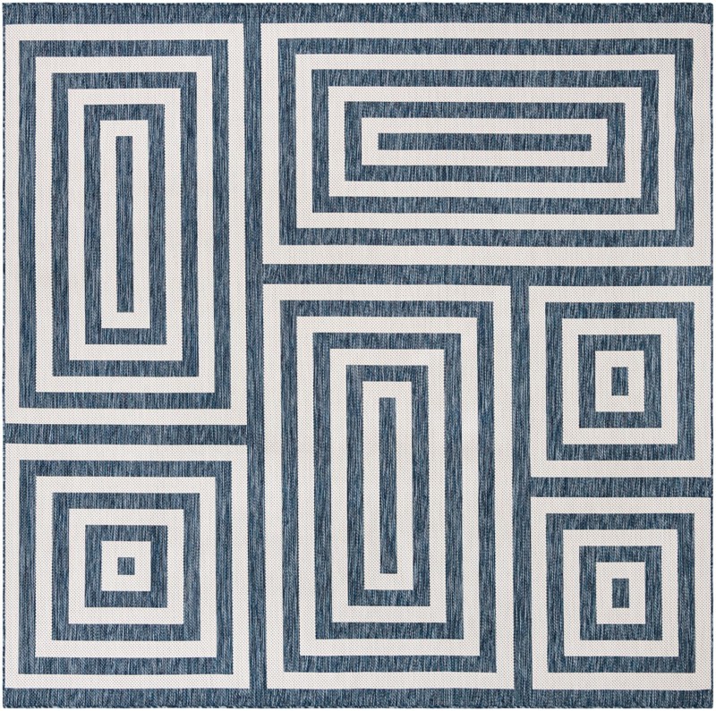 Cumberland · Geometric Outdoor Rug, blue