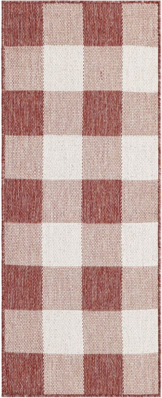 Ramona · Gingham Outdoor Rug, red
