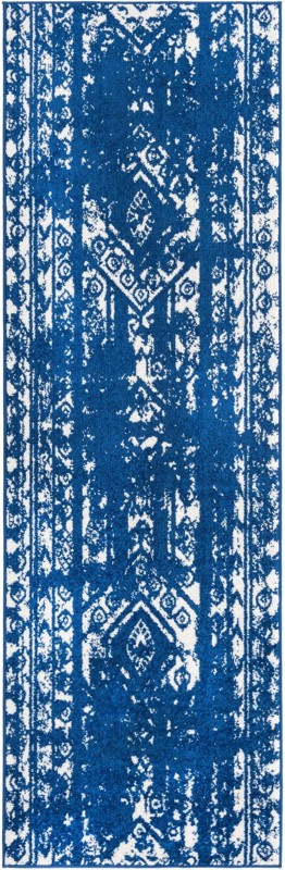 2' x 8' Underhill · Border rug, navy blue