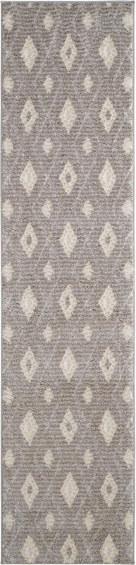 Gaines · Diamond lattice rug, gray and ivory