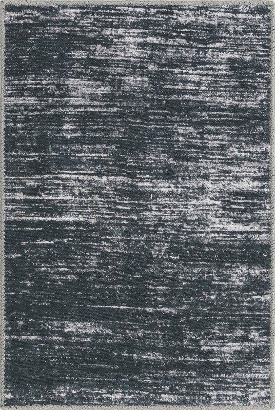 Prewitt · Linear abstract rug, black and ivory