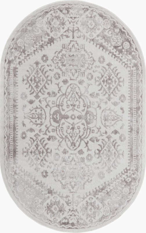 Elsie · Border rug, cream