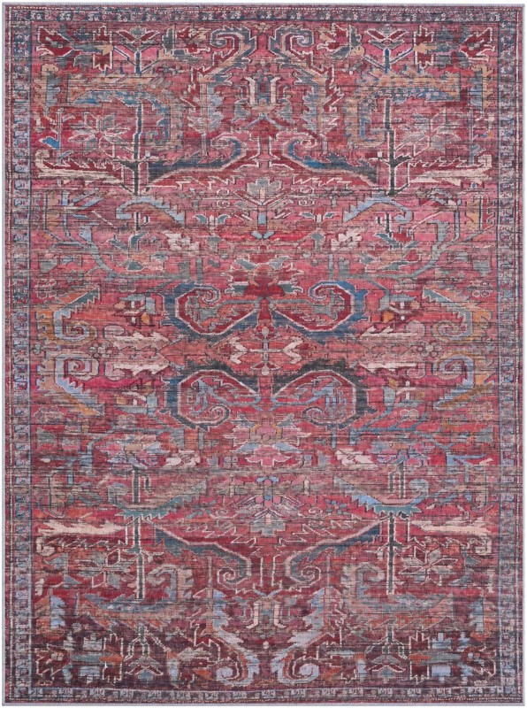 Alcove · Medallion rug, rust and blue