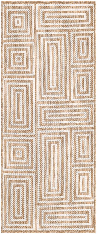 2' x 5' 3 Cumberland · Geometric Outdoor Rug, taupe