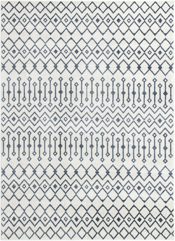 Eugene · Diamond rug, coastalwhite