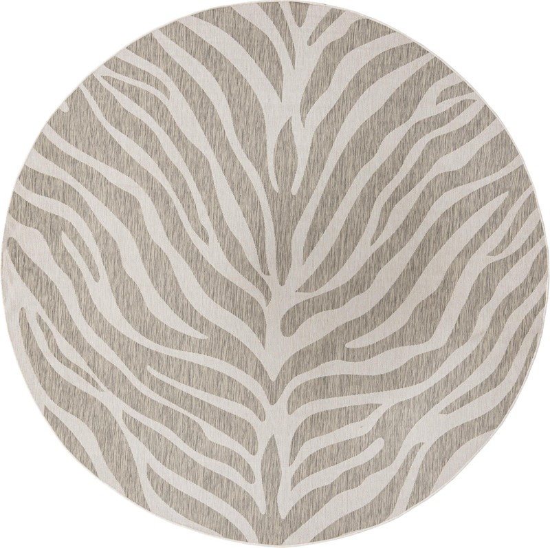 10' x 10' Abney · Zebra Outdoor Rug, gray