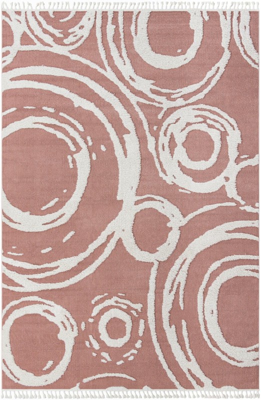 9' 6 x 14' 3 Beech · Abstract rug, pink