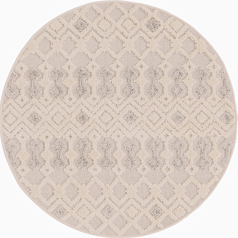 3' 3 x 3' 3 Rothwell · Diamond rug, sandy beige