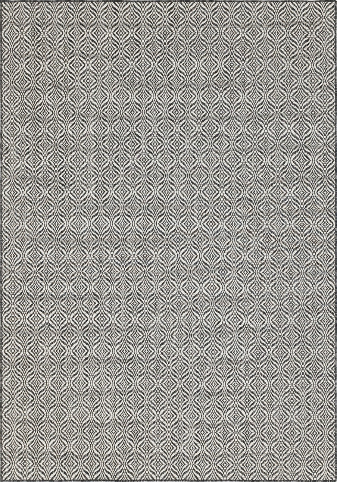 7' x 10' Fairley · Diamond Outdoor Rug, charcoal