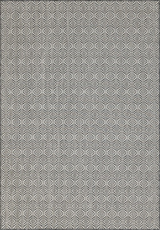 7' x 10' Fairley · Diamond Outdoor Rug, charcoal