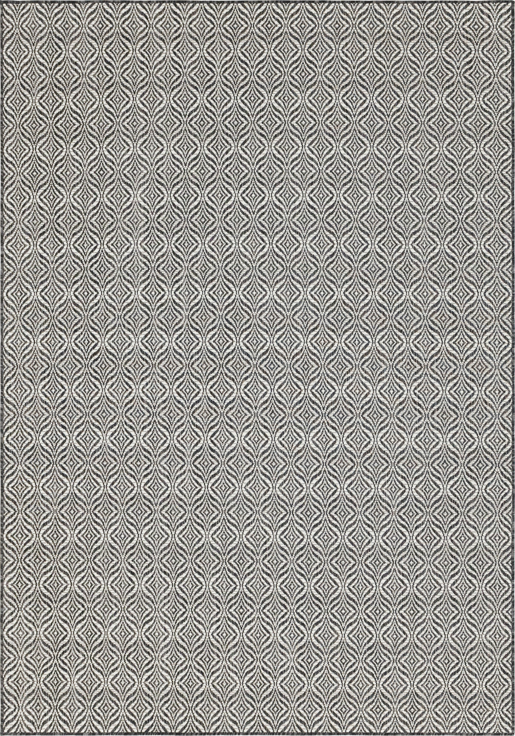 7' x 10' Fairley · Diamond Outdoor Rug, charcoal