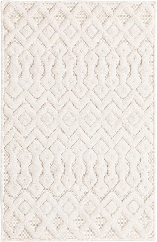 2' x 3' Creed · Diamond Outdoor Rug, ivory