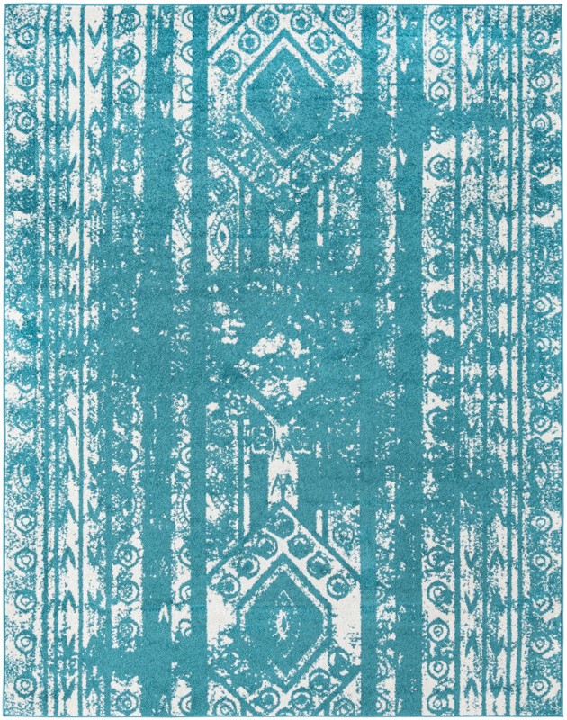 7' 10 x 10' Underhill · Diamond rug, turquoise