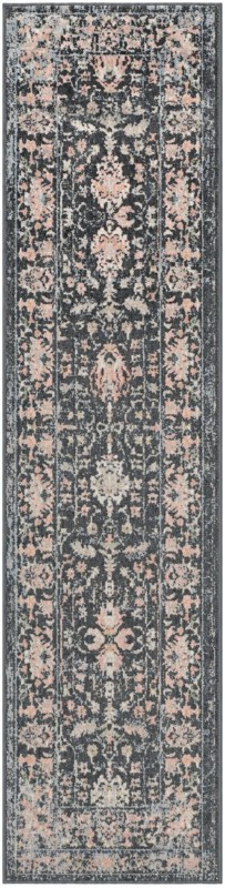 2' x 8' Sandys · Border Washable Rug, navy blue
