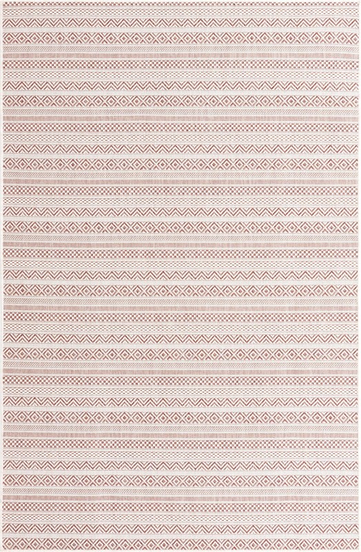 Merlin · Geometric Outdoor Rug, red