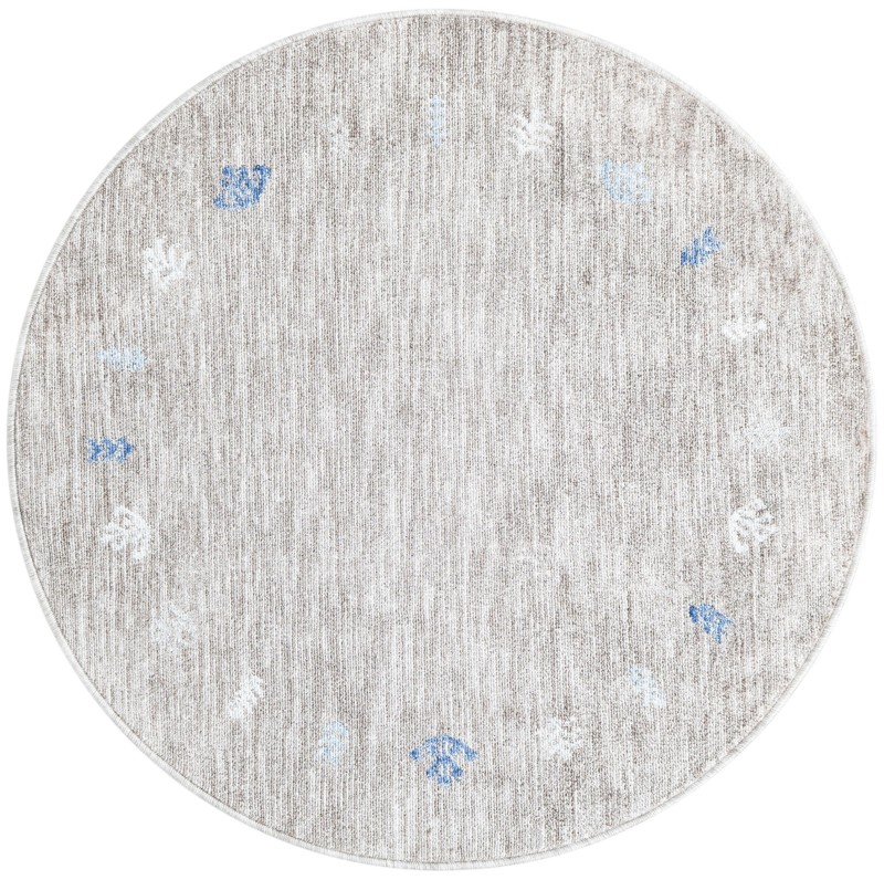 3' 3 x 3' 3 Putnam · Border rug, gray brown