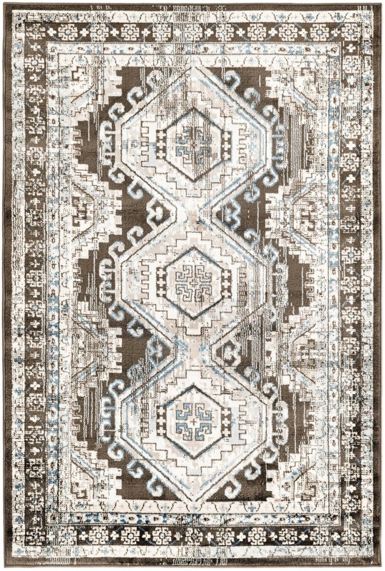 Harmon · Border rug, gray