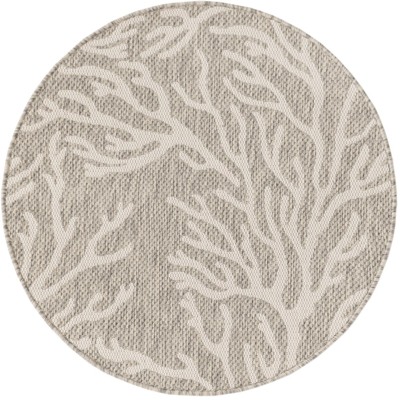 Northfield · Floral / botanical Outdoor Rug, gray