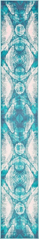 Blakemore · Abstract medallion rug, turquoise and ivory