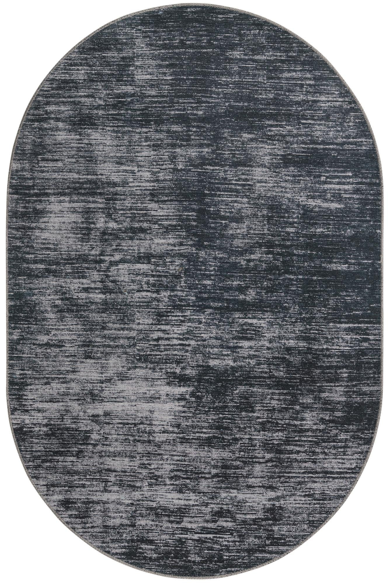 4' x 6' Prewitt · Linear abstract rug, black and ivory