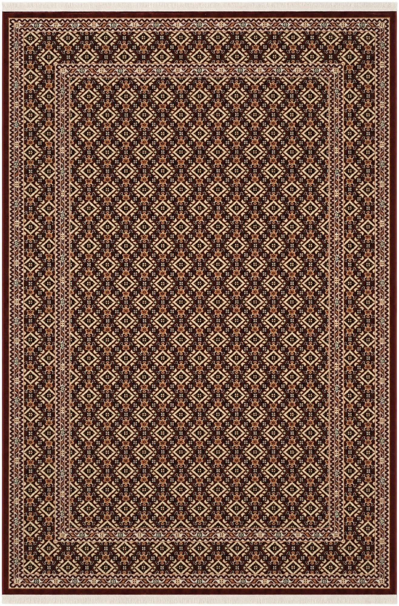 4' x 6' Fenton · Border rug, burgundy