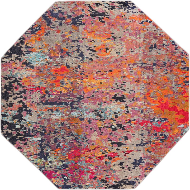 7' 10 x 7' 10 Rafferty · Abstract Washable Rug, multi