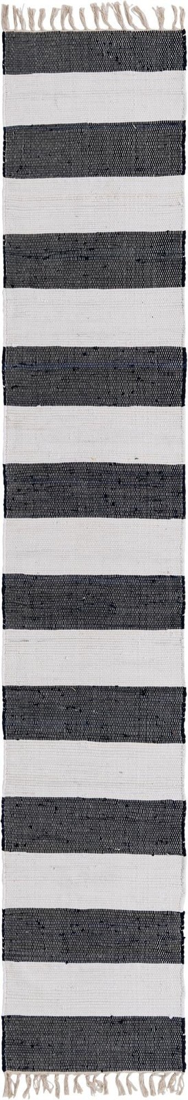 2' 2 x 12' Flagstaff · Striped Chindi Rug, navy