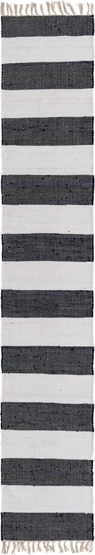 2' 2 x 12' Flagstaff · Striped Chindi Rug, navy