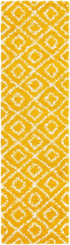 2' 7 x 10' Brock · Diamond Shag Rug, yellow