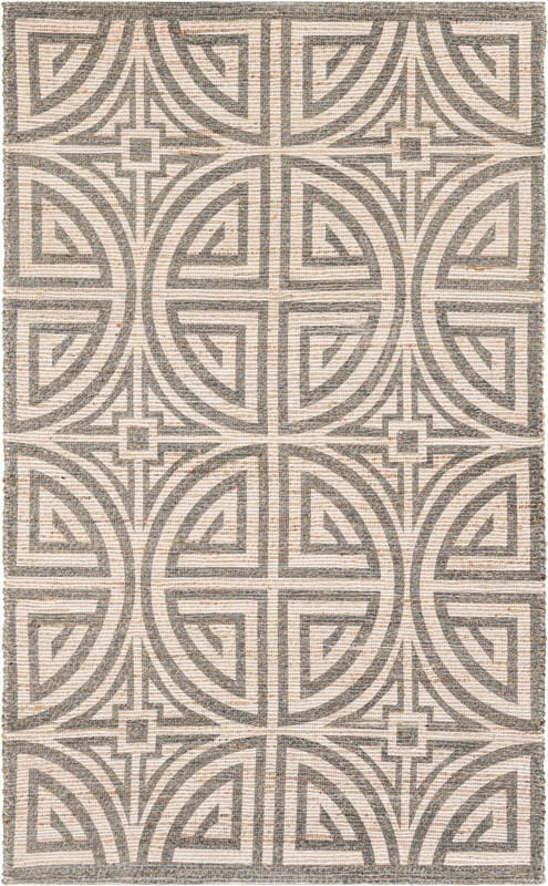 Pasco · Geometric rug, gray and ivory
