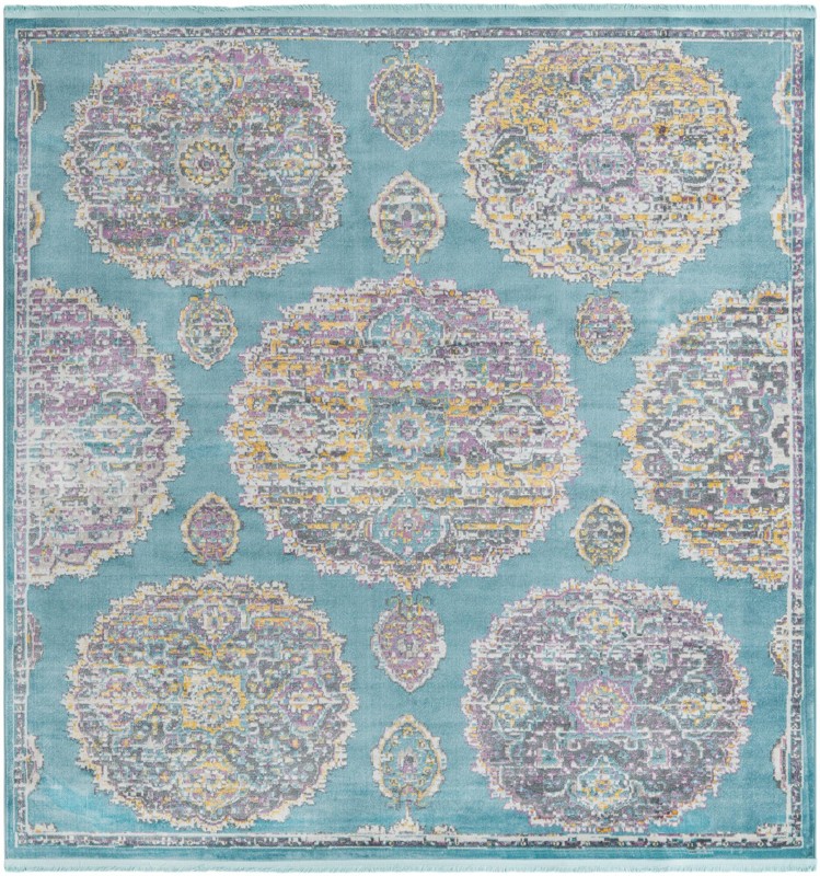 Mather · Border rug, blue